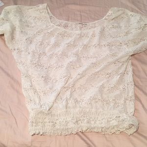 Cream Lace Top